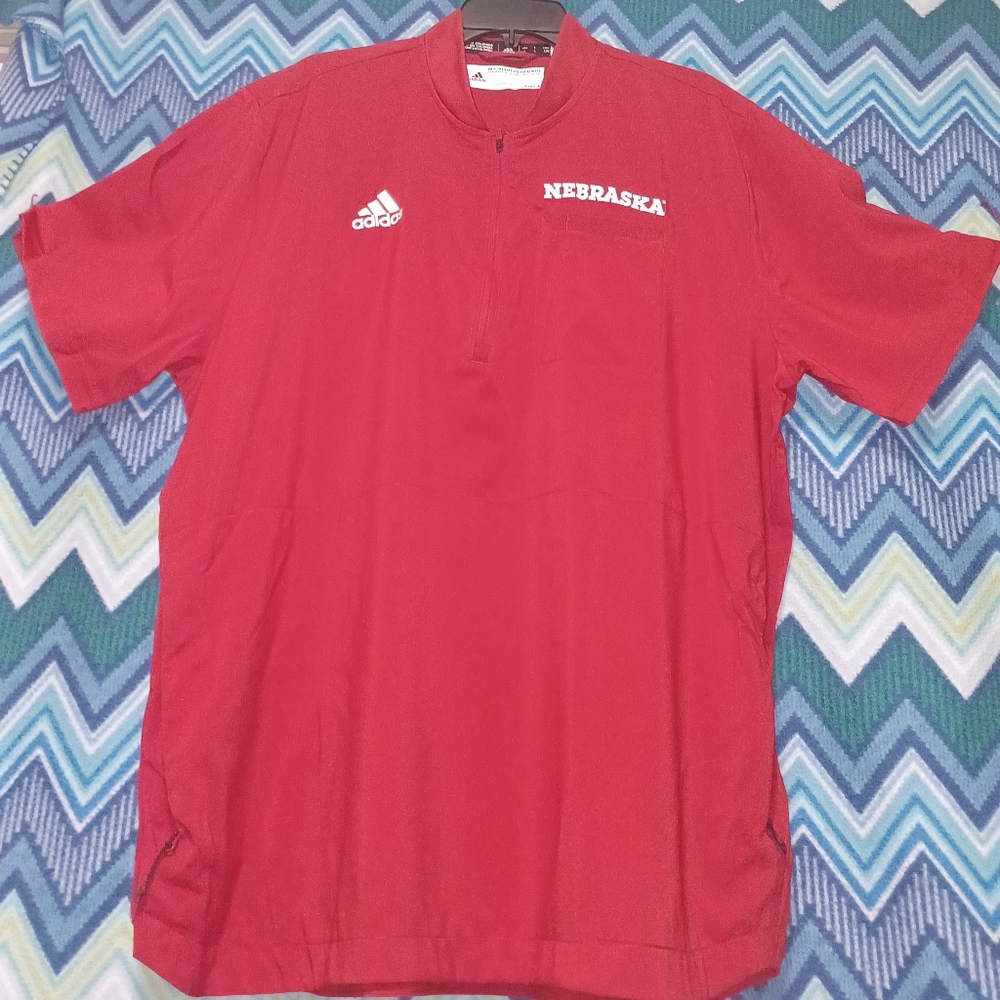 Adidas mens shirt large red Nebraska